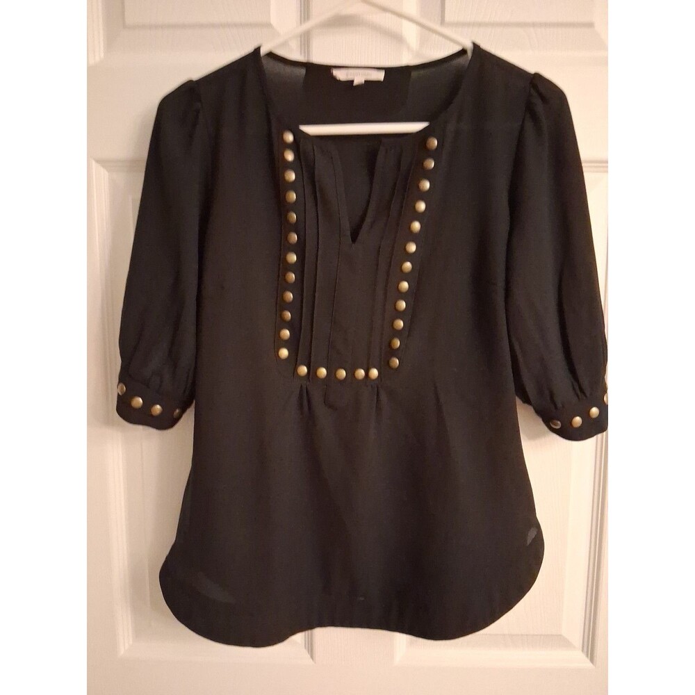 HAWTHORNE Size M Women's Black V-neckline Blouse